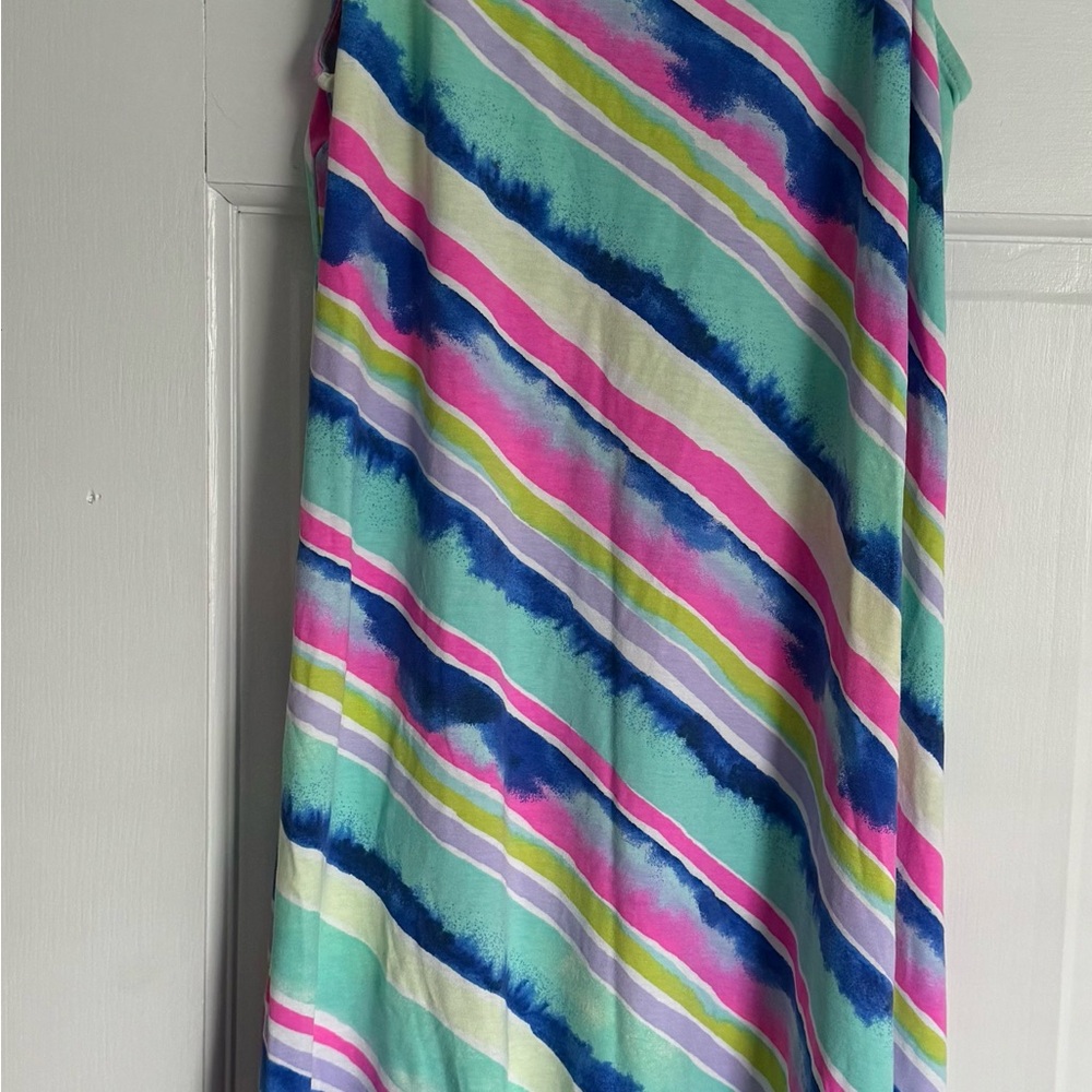 Lilly Pulitzer Asymmetrical Dress - Multicolor Stripes